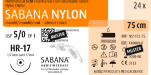 SABANA NYLON, USP 5-0, 75cm