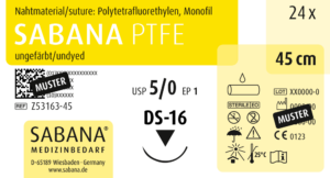 nicht resorbierbares nahtmaterial polytetraflurethylen usp 5 0 Z53163 45 2