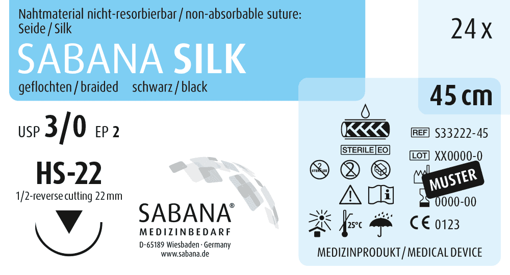 nicht-resorbierbares-nahtmaterial-seide-usp-3-0-S33222-45 nicht esorbierbares nahtmaterial seide