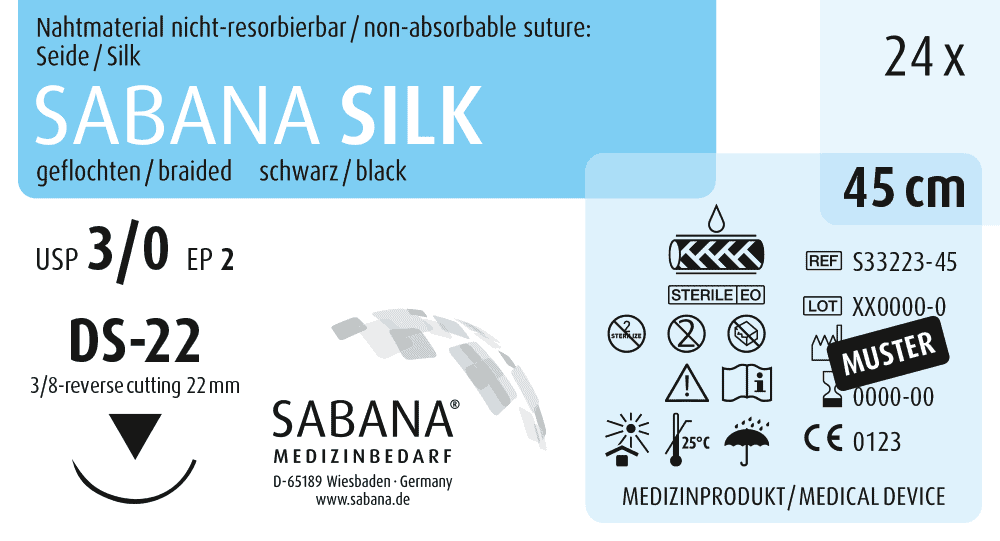 nicht-resorbierbares-nahtmaterial-seide-usp-3-0-S33223-45 nicht esorbierbares nahtmaterial seide