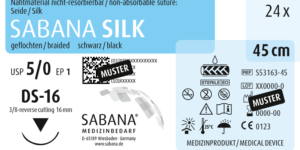 SABANA SILK, USP 5-0, 45cm