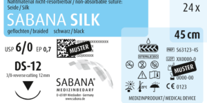 SABANA SILK, USP 6-0, 45cm