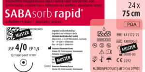 SABAsorb rapid, USP 4-0, 75cm